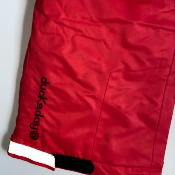 DUCKSDAY Kids Red Snow Pants Winter Ski Snowboard 10 YRS Waterproof NEW - Picture 8 of 9